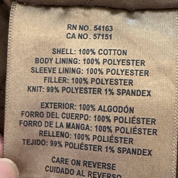 Levi’s Men's Canvas Work Utility Field Jacket Cotton Quilted Lined Size XL - Picture 12 of 13